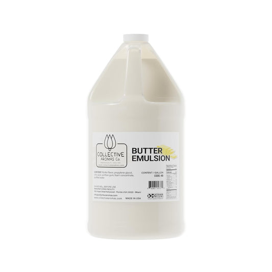 Butter Emulsion for Baking - Natural Flavoring Blend for Cookies, Cakes, Ice Cream, Smoothies, Beverages & More - 1 Gallon Kosher, Pure Butter Emulsion by Collective Aromas Co.