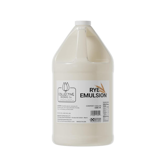 RYE Emulsion for Baking - Flavoring Blend for Breads, Cookies, Cakes, Ice Cream, Smoothies, Beverages & More - 1 Gallon Kosher, RYE Emulsion by Collective Aromas Co.