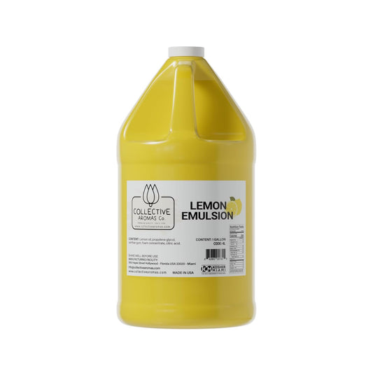 Lemon Emulsion for Baking - Natural Flavoring Blend for Cookies, Cakes, Ice Cream, Smoothies, Beverages &amp; More - 1 Gallon Kosher, Pure Lemon Emulsion by Collective Aromas Co.